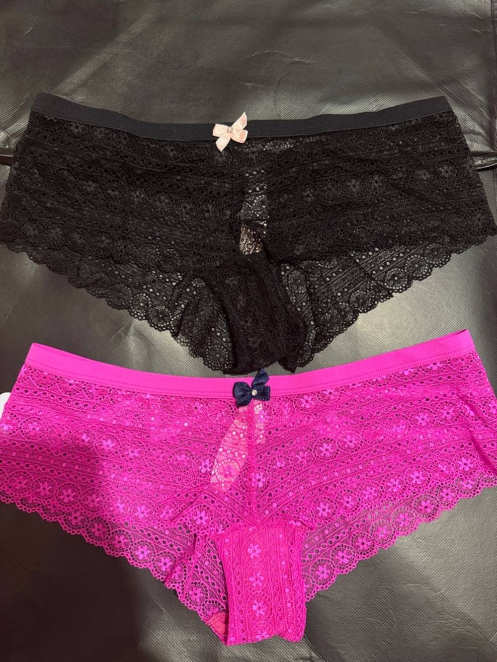 Victoria's Secret Lace Low Rise Boyshorts 2 Pack